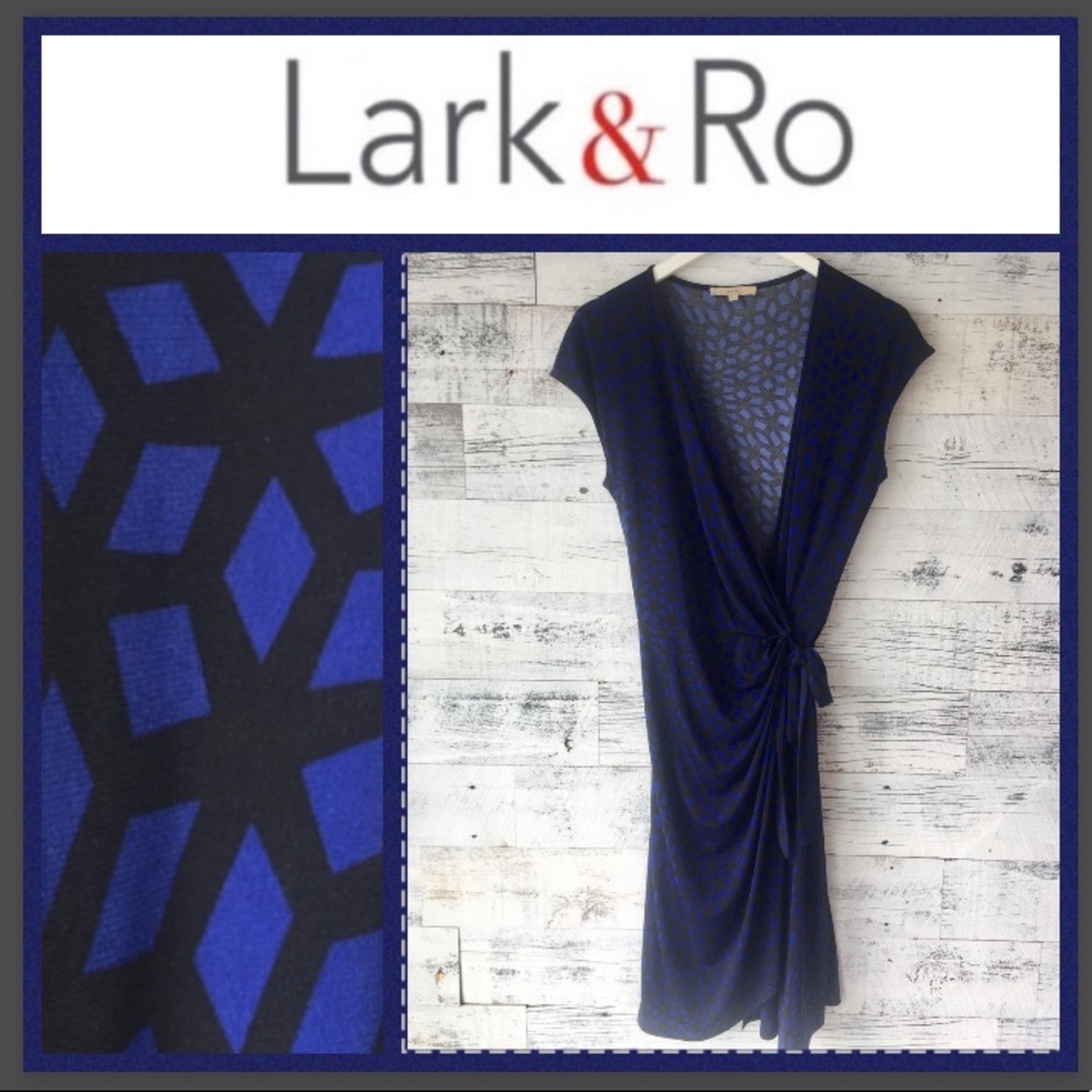 Geometric Pattern Wrap Dress